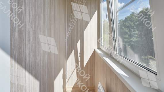 Отделка балкона МДФ с утеплением и остеклением