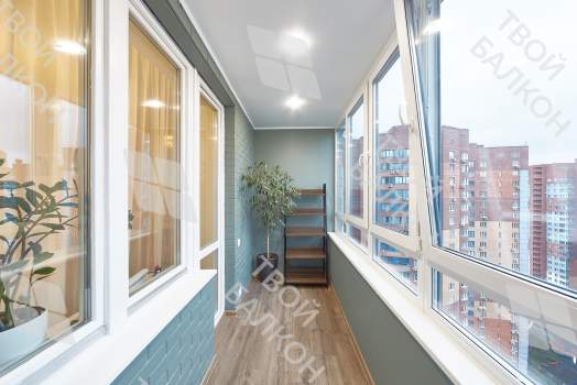 Отделка балкона гипсокартоном с покраской