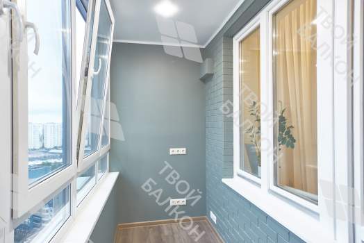 Отделка балкона гипсокартоном с покраской