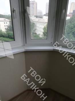 Остекление и отделка эркерной лоджии под ключ