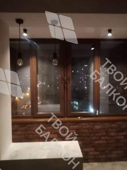 Отделка с объединением балкона и комнаты