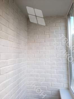 Отделка и остекление Г-образного балкона