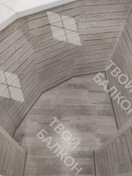 Отделка балкона с установкой теплого пола