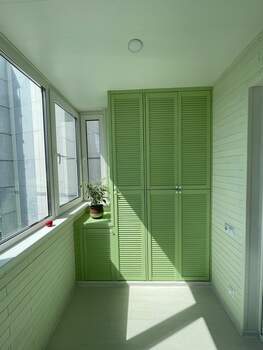 Зона отдыха с оранжереей на лоджии