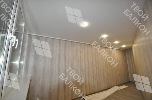 Отделка балкона под ключ с теплым остеклением ПВХ Brusbox