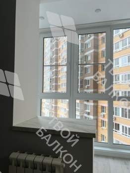 Отделка и утепление балкона Каблук в доме серии ПТ-44