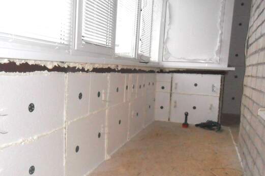 Утепление балкона пенопластом в современном жилом комплексе