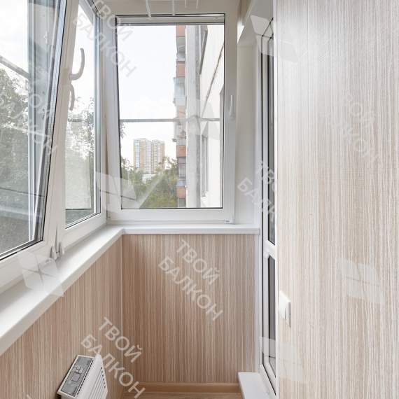 Отделка балкона МДФ с утеплением и остеклением